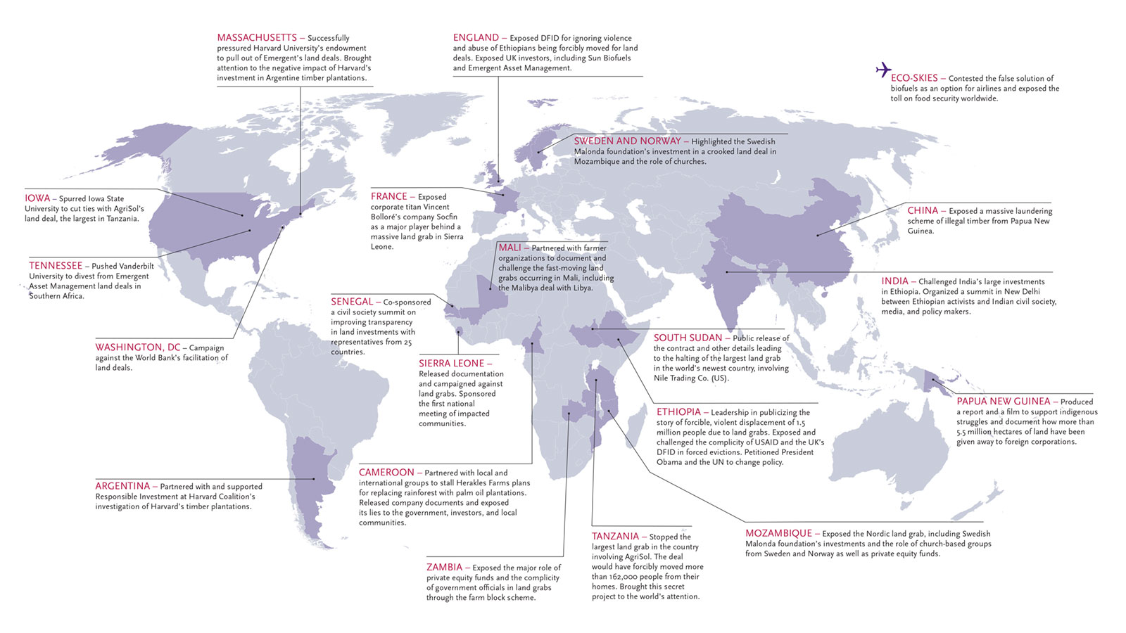 Map of achievements