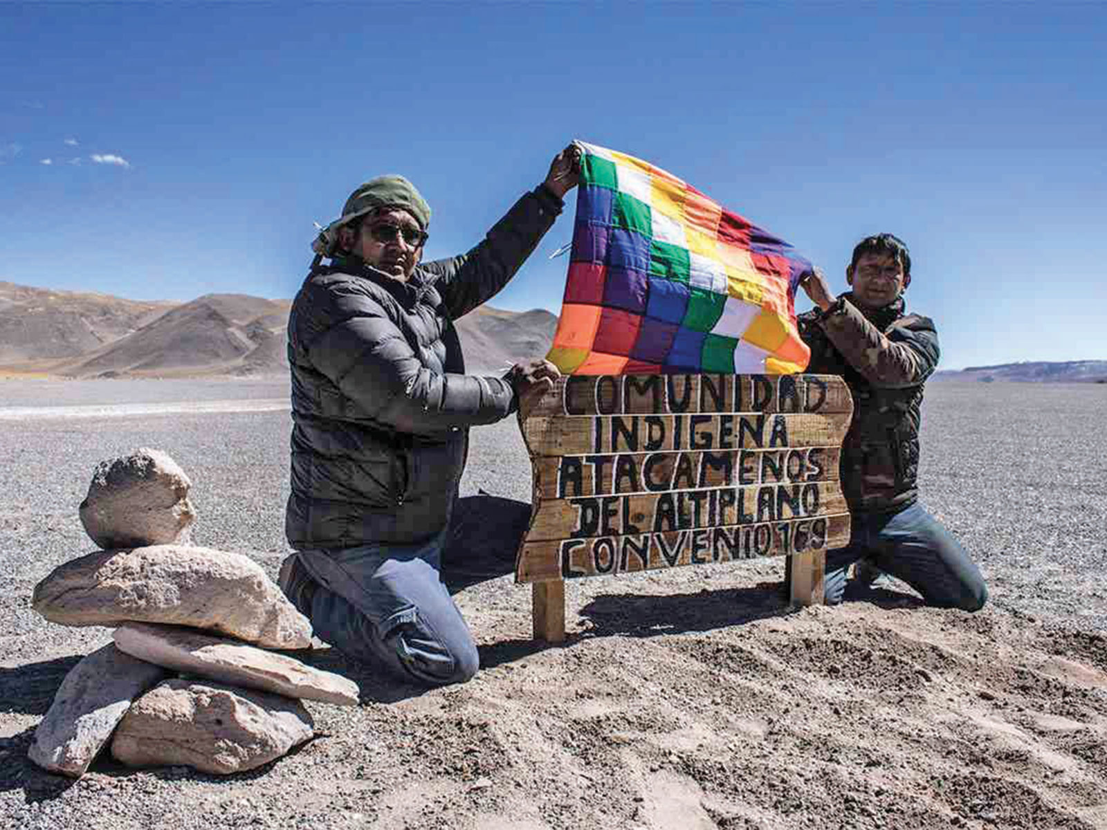 Indigenous activists resisting lithium mining in their territories. Credit: Coalition for Human Rights & Development/Susie Maresco